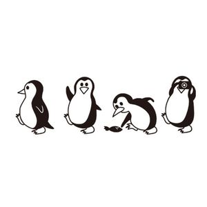 Selbstklebende Wandaufkleber mit niedlichen Cartoon-Pinguinen für Kinderzimmer
