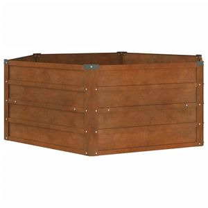 vidaXL Podwyższone łóżko Rostig 129x129x45 cm stal corten