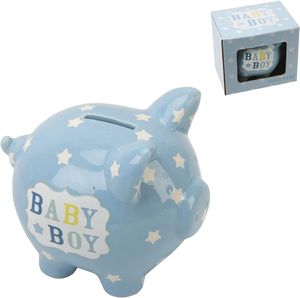 Widdop Bingham – Baby Boy blau Sparschwein – 12 cm