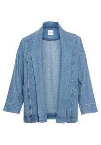 sheego Damen Große Größen Jeansjacke mit Schalkragen, in Kimono-Form Citywear sportlich -