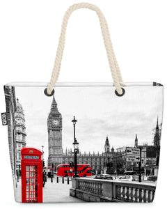 VOID London Telefonzelle England Strandtasche Shopper 58x38x16cm 23L XXL Einkaufstasche Tasche Reisetasche Beach Bag