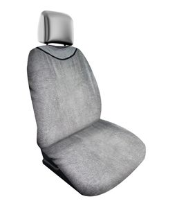 Froté poťahy Dunlop na sedadlá do auta - 130 x 70 cm - univerzálne - možno prať v práčke - sivé