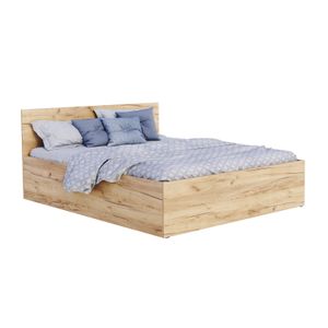 MEBLITO Doppelbett Ampo Bett mit Bettkästen Schlafzimmer 180x200 Modern Kraft Eiche