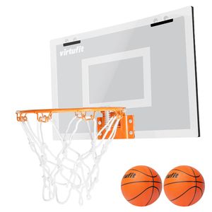 VirtuFit Pro Mini Basketballbrett mit 2 Bällen und Pumpe - Weiß