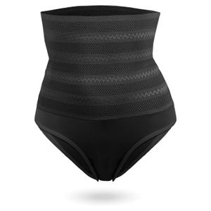 Figurformender Bodyshaper mit Bikini Slip ( Schwarz / S ) Highwaist Miederhose mit Bauchweg Effekt - Shapewear Bodypants, bequemer Miederslip Hohe Taille