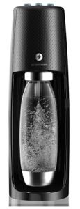 SodaStream Spirit One Touch - výrobník domácí perlivé vody, bombička s potravinářským CO2 plynem, plastová lahev Fuse 1 litr, adaptér do elektrické zásuvky
