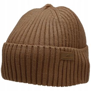 4F Beanie męska czapka zimowa czapka zimowa czapka z dzianiny ciepła czapka sportowa brązowa