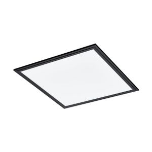 EGLO LED Panel Salobrena 1, Deckenlampe, Deckenleuchte aus Kunststoff in Weiß und Metall in Schwarz, Aufbauleuchte, Lampe, neutralweiß, 45x45 cm