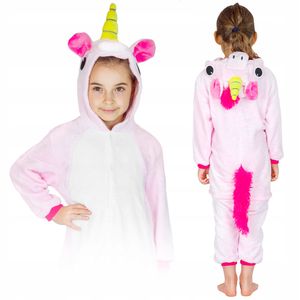 ZOLTA Jumpsuit Onesie für Kinder - Sanft Kuschelig Uni Pyjama - Warme Schlafanzug für Mädchen und Jungen - Beliebte und Lustige Tiere Motiv - Größe S M L