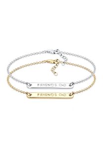 Elli Armband Infinity Freundschaft Set Bi-Color Silber Silber