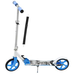ArtSport Scooter Cityroller Skaterboy - Big Wheel & klappbar - Kinder Roller Blau