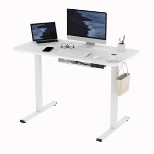 FLEXISPOT Schreibtisch Basic Plus Elektrisch Höhenverstellbarer Schreibtisch(E150), Basic Plus Elektrisch Höhenverstellbarer Schreibtisch, 2-Fach-Teleskop(Weiß)