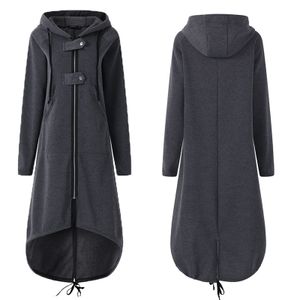 Damen Übergangsjacke Mantel mit Kapuze Jacke Warm Jacken Winterjacken Größe: Dunkelgrau, Farbe: XXL