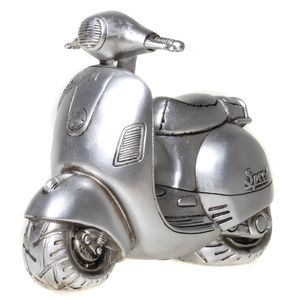 Udo Schmidt 89236 Spardose Motorroller Roller Antik Silber Sparschwein