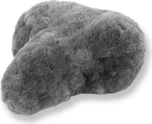 Reissner Lammfelle Fahrradsattel Bezug Fahrradsattelüberzug aus echtem Merino Lammfell FSB-A-0-SIL Silber 27x24cm Gr.0