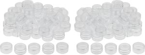 100 Stück Döschen 3ml Cremedose, Leer Tiegel Kosmetikdose mit Schraubverschluss für Kosmetik Nailart Perlen Lippenbalsam