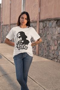 T- Shirt Damen Oversize 2pac Hip Hop Face Tupac Shakur Shirt RIP Musik Two Pac