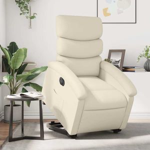 vidaXL Relaxsessel mit Aufstehhilfe Elektrisch Creme Kunstleder vidaXL Relaxsessel mit Aufstehhilfe Elektrisch Creme Kunstleder