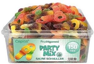 Capico Party Mix 150 saure Schnuller Fruchtgummi 150 Stück 1200g
