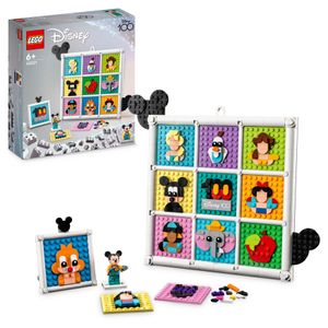 LEGO 43221 | Disney 100 Jahre Disney Zeichentrickikonen, Bastelset und DIY Set als Wandkunst und Schlafzimmer Accessoires, mit Mickey Maus und Co.