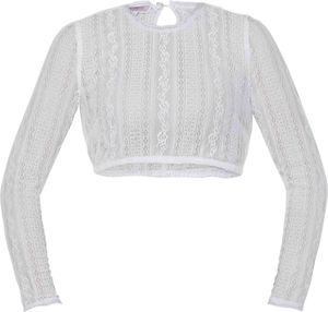 Marjo - Damen Dirndl Bluse, GY-1-Luana-Dali (985000-020037), Größe:34, Farbe:Off White (3497)