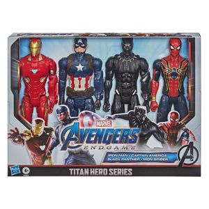 Hasbro Marvel Avengers Endspiel: Titan Heroes Series - Iron Man//Captain America//Black Panther//Iron Spider (E5863)