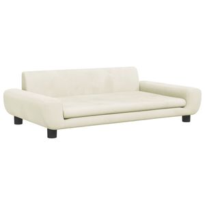 vidaXL Kindersofa Creme 100x54x33 cm Samt