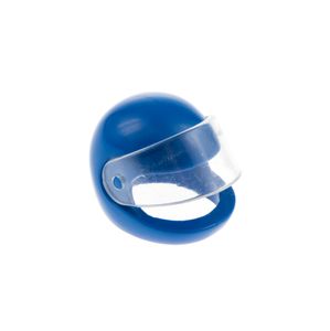 1x Lego Technic Figuren Helm blau Visier transparent Kopfbedeckung 2716 2715
