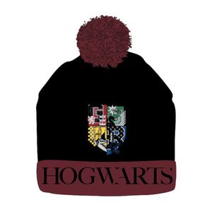 Wintermütze mit Motiv aus Harry Potter "Hogwarts", mit Bommel, 56