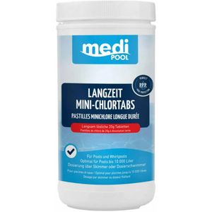 mediPOOL Langzeit-Minichlor Tabs 20 g, Chlortabletten, Chlorlangzeittabletten, Poolreinigung Inhalt:1 kg