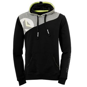 Kempa CORE 2.0 HOODY schwarz/dark grau melange