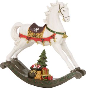 Schaukelpferd Deko-Figur Mossy H46cm groß Weihnachten Winter Nostalgie Bunt