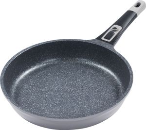 Ø24cm Bratpfanne flach / ca. 5 cm hoch KING® Click-Grip Aluguss mit verstärkter Beschichtung: MOONSCAPE / abnehmbarer Pfannengriff / Grau