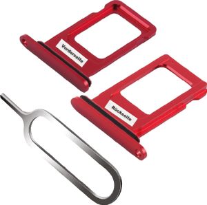 iPHONE XR SIM KARTEN HALTER TRAY ADAPTER FACH STECKER SLOT CARD NADEL ROT