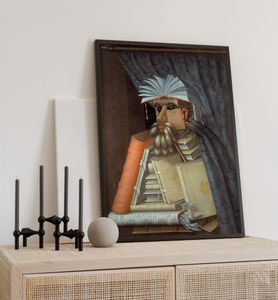 Poster Der Bibliothekar, groesse_poster:50x70 cm, groesse_rahmen:weiß 50x70 cm