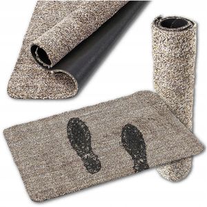 Rrohožka na dvere absorbujúca nečistoty 46 x 70 umývateľná bronzová