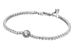 Pandora Timeless Armband 599416C01 Sparkling Halo Tennis Bracelet Silber 925 Klare Zirkonia 18