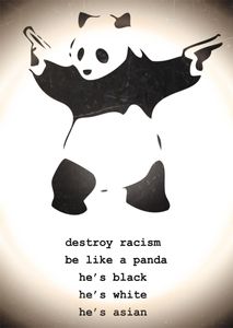 Destroy Racism Banksy Poster Panda + Ü-Poster