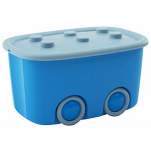 smartboxpro Aufbewahrungsbox "Funny Box L" 46 Liter blau / hellblau