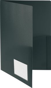 FolderSys Broschürenmappe 10008-30 DIN A4 PP Klarsichttasche schwarz