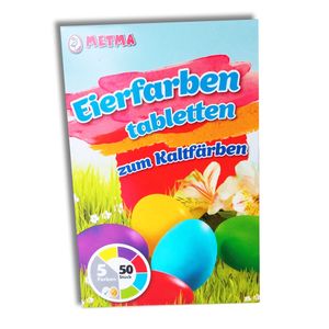 itenga Eierfarbe zum Kaltfärben 5 Tabletten blau gelb grün rot violett