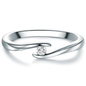 Ring Sterling Silber Diamant weiß 56