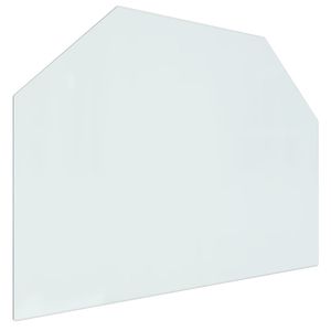 vidaXL Kaminofen Glasplatte Sechseck 80x60 cm