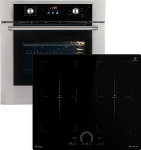 KKT KOLBE Autarkes Herdset | 60cm Einbaubackofen BO8810SS | 60cm Induktionskochfeld IH85904FZ | Heißluft | Teleskopauszüge | Automatik-Timer | 2-fach Wärmeschutzverglasung | Kindersicherung | SET8810IH594FZ
