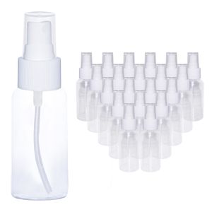 Leere Mini Sprühflasche 80ml (20er Set) - Durchsichtige Zerstäuberflasche aus Kunststoff mit Zerstäuber Pumpe - Nachfüllbare Dichte Flaschen - Pumpflasche für Ätherische Öle, Parfüms, Sprays