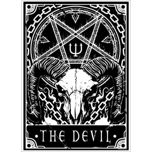 Deadly Tarot - Poster The Devil, Mini GR3146 (Einheitsgröße) (Schwarz/Weiß)