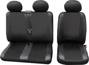 WOLTU AS7326 Auto Sitzbezüge universal Größe, 1+2 Sitzbezug Schonbezüge aus Kunstleder schwarz