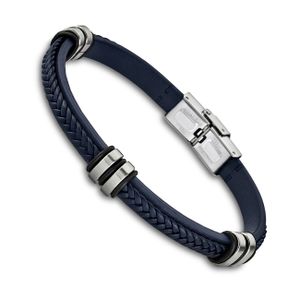 Leder Armband LS1829-2/5 Lotus Style blau 21 cm