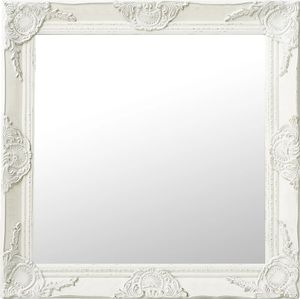 Prolenta Premium - Wandspiegel im Barock-Stil 60x60 cm Weiß