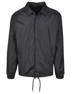 Build Your Brand Herren Windbreaker Coach Jacket BY128 Schwarz Black XL